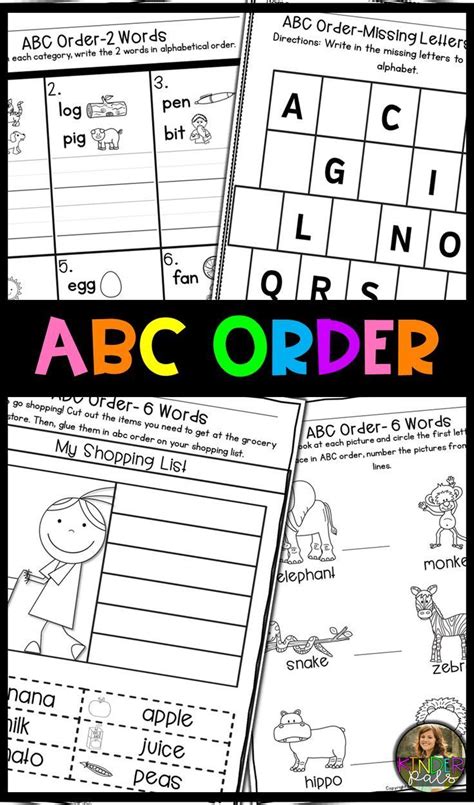 Help Your Kindergarten And 1st Grade Students Practice Abc Order These