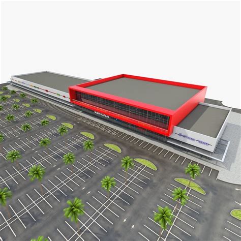 3d Model Shopping Mall 02 Vr Ar Low Poly Cgtrader