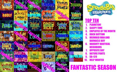 Spongebob Squarepants Season 1 Scorecard By Redspongebob On Deviantart