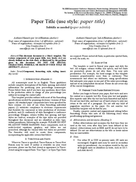 The project report must be organized as follows. Ieee Paper Template | Note (Typography) | Bracket