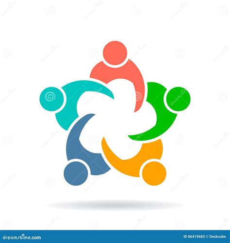 Leute-Gemeinschaftssitzungs-Illustration Stock Abbildung - Illustration