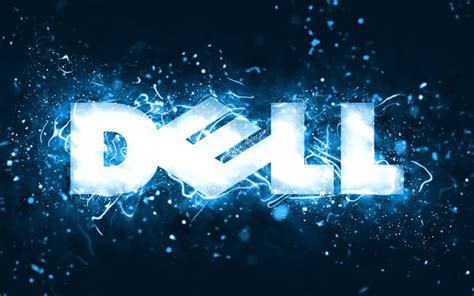 Descargar Fondos De Pantalla Logo Bleu Dell 4k Néons Bleus Créatif