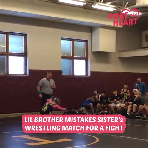 little brother mistakes sister s wrestling match for fight summer olympians part 2 by poke