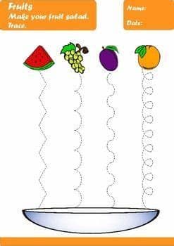 PREPARA O SALATAFruits Worksheets Age 4-5 in 2020 ...