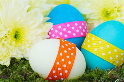 Easter Eggs And Flowers Free Stock Photo Public Domain Pictures