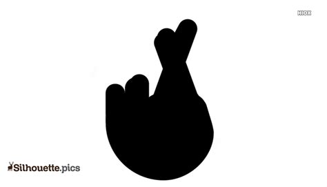 Fingers Crossed Silhouette Free Vector Art Silhouettepics