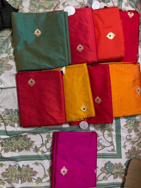 4445 Printed Handloom Banarsi Silk Fabric Kadwa Gsm 100gsm At Rs