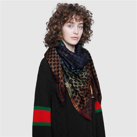 Gucci Gg Jacquard Shawl Luxury Scarves Womens Scarves Branded Scarves