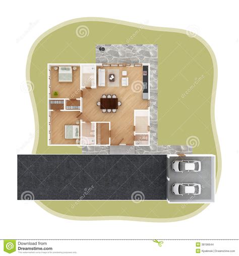 House Plan Top View Stock Illustration Illustration Of