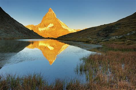 Matterhorn Reflected In Riffelsee Lake By Cornelia Doerr