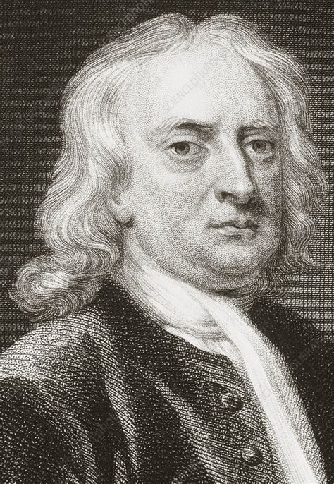 Portrait Of The English Physicist Isaac Newton Stock Image H414