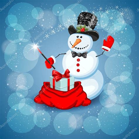 Cute Snowman — Stock Vector © Pazhyna 54220575
