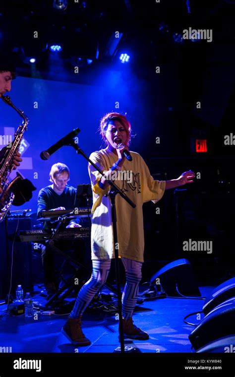 New York Ny January 11 2018 Band Knower With Singer Genevieve
