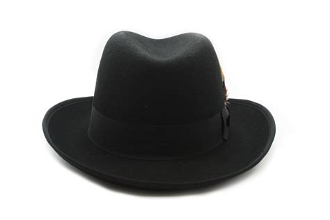 Ferrecci 100 Wool Australian Fur Felt Black Godfather Hat Ferrecci Usa
