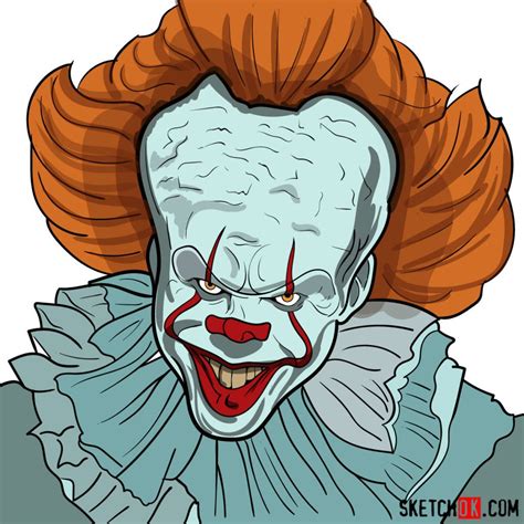 How To Draw Pennywise The Dancing Clown Step By Step Sketchok Step
