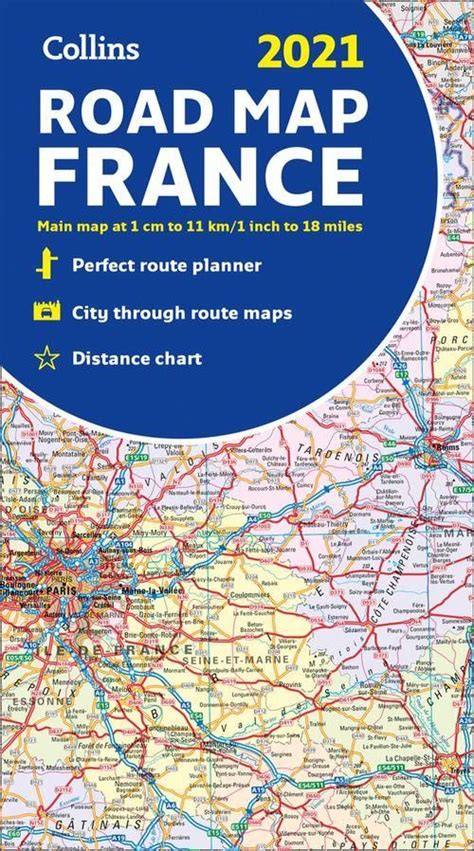 Map Of France 2021 Folded Road Map Collins Road Atlas In 2021