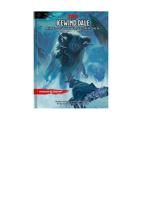 Ebook Download Icewind Dale Rime Of The Frostmaiden Dandd Adventure