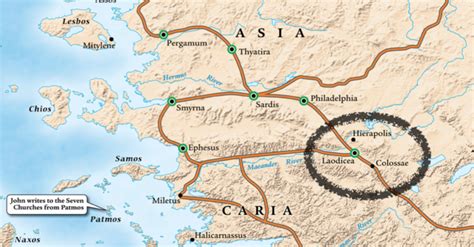 Map Of Colossae Laodicea And Hierapolis Maping Resources