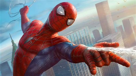 1920x1080 Spider Man Up In The Air Laptop Full Hd 1080p Hd 4k