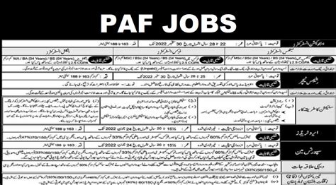 Paf Jobs 21 December 2023 Apply Now