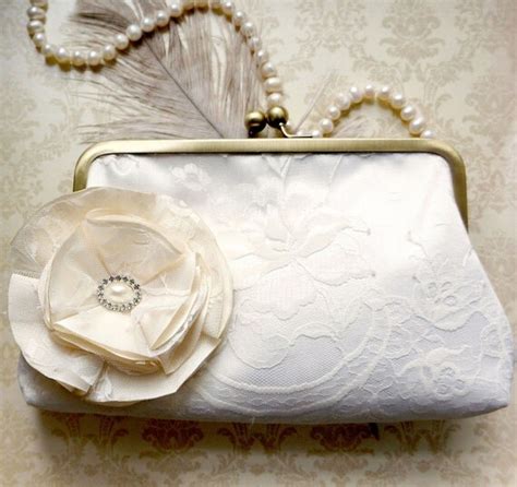Items Similar To Ivory Lace Bridal Clutch Purse Custom On Etsy
