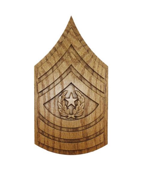 Army Csm Rank Plaque E9 Command Sergeant Major Carved Wall Wooden