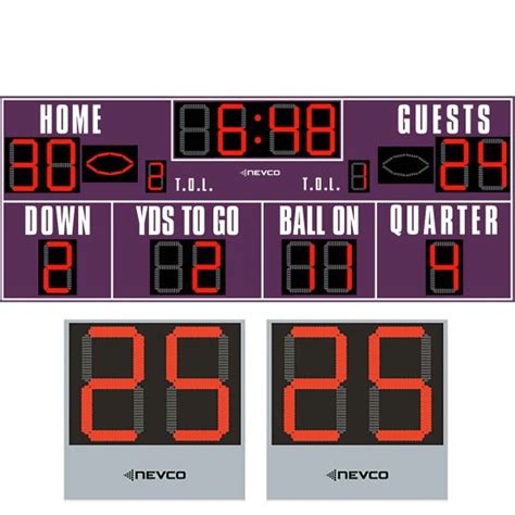 Nevco Football 3621 Scoreboard W Delay Of Game Timers 20 X 8 A91