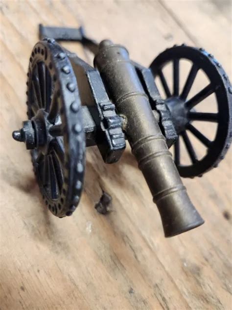 Vtg Pencraft Mt Penn Civil War Cannon Model Cast Iron Brass Barrel 5 X