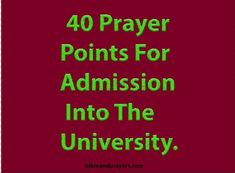 40 Prayer Points For Admission Into The University
