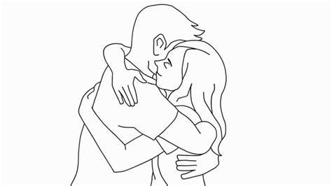 How To Draw Two People Hugging Cartoon Learn How To Draw