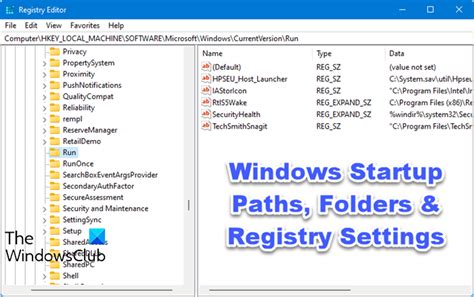List Of Startup Paths Folders And Registry Settings In Windows 11