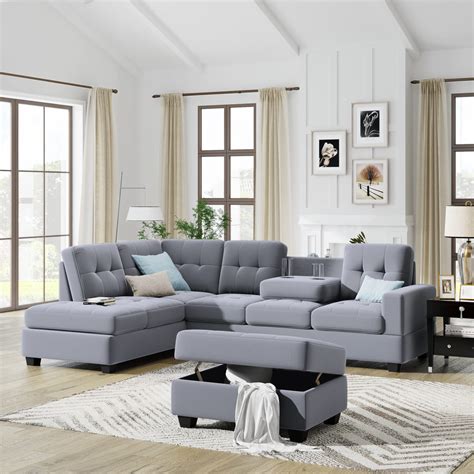 Buy Harper And Bright Designs Sectional Sofa Set L Shape Sofa With