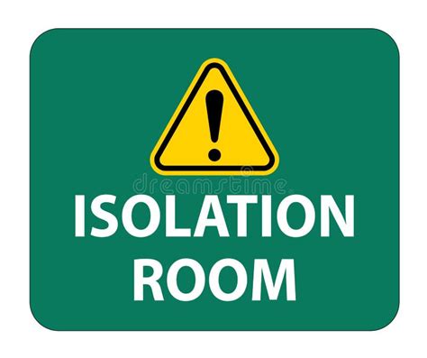 Isolation Room Sign On White Backgroundvector Illustration Eps10