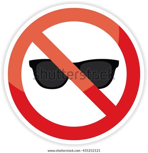 No Sunglasses Sign On White Backgroundvector Stock Vector Royalty Free