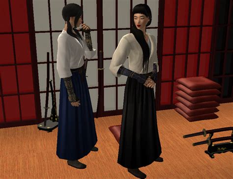 The Sims 2 Time Travel Lady Samurai Sim And Two Outfits