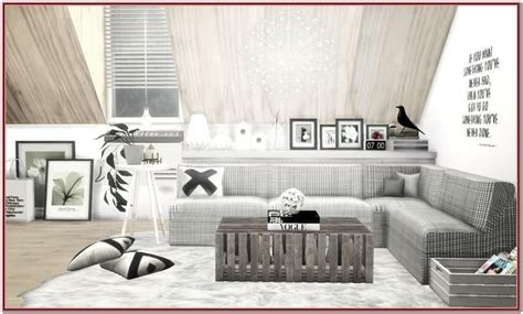 Living Room Decor Sims 4 Cc Sims Haus Möbel Wohnzimmer Haus Einrichten