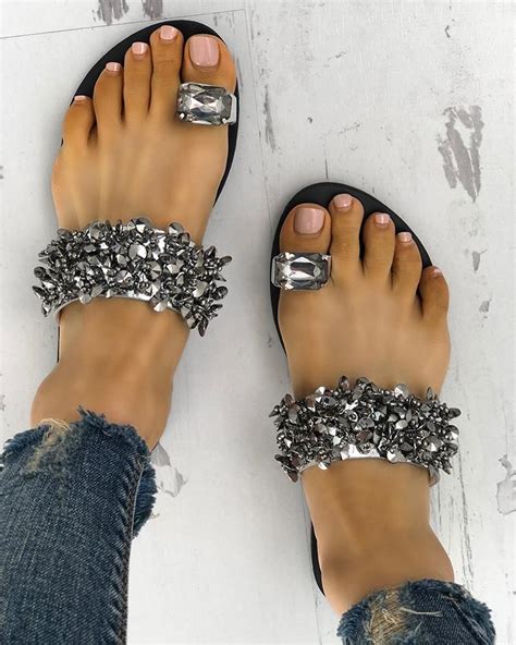 womens shiny toe ring flat sandals toe ring sandals toe rings flat sandals
