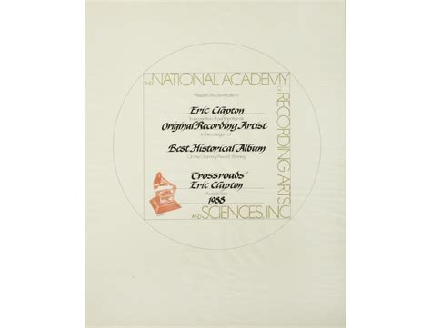 Grammy Award Participation Certificate Crossroads Reviews And Prices