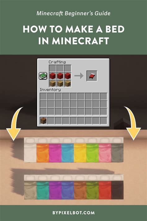 How To Make A Bed In Minecraft — Bypixelbot