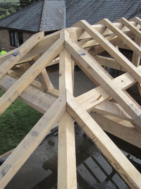 Introduction timber pitched roofs are the dominant form of domestic roof construction in the arm defines pitched roof members as rafters, hip/valley rafters, purlins, ridge boards, ceiling joists in addition joist hangers or framing anchors are often provided to support the ends of joists at this point. http://www.castleringoakframe.co.uk/case-studies/feature ...