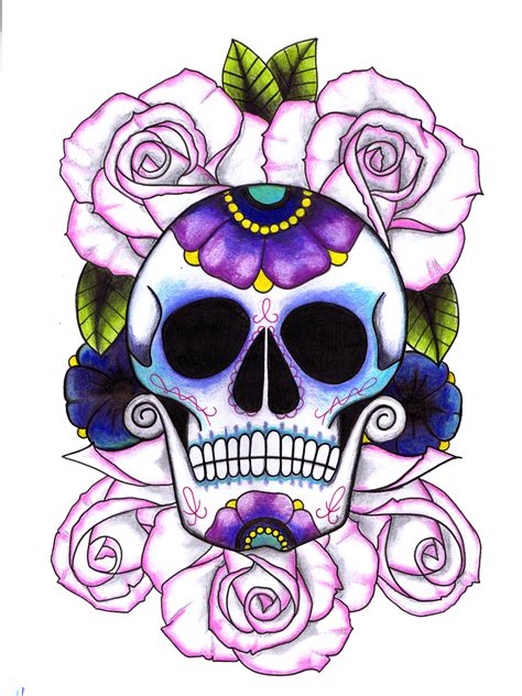 Sugar Skull Tattoo Sketch At Explore Collection Of