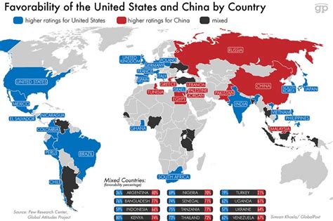 For the same purpose, chinese army spends almost 166. This Map Shows Which Countries Prefer China To The US