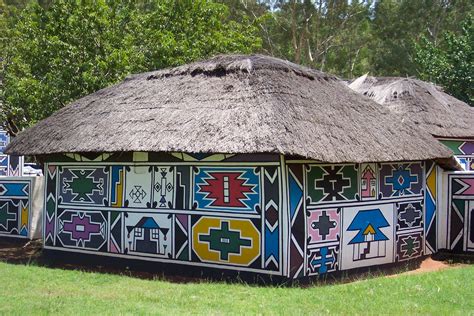 Habitatio2 Ndebele Ház Ndebele House African House African Hut