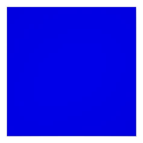 Bright Royal Blue Solid Trend Colour Background Poster Zazzleca