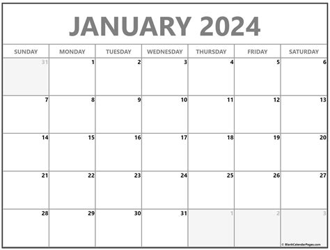 January 2024 Calendar Printable Printable World Holiday