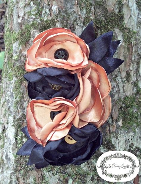 The Classy Quill Fabric Flower Cluster Pin By Theclassyquill