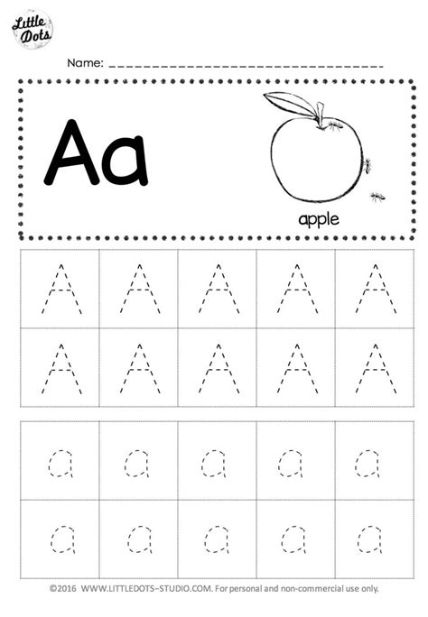 Free letter a tracing worksheet | Alphabet tracing worksheets
