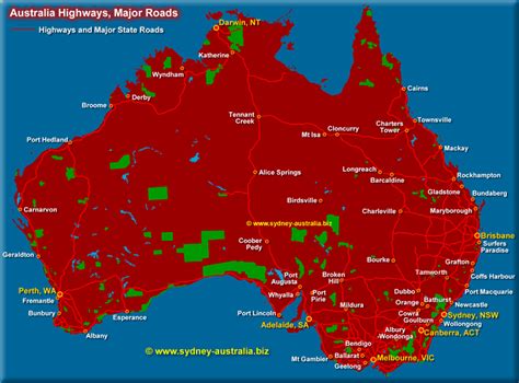 Australia National Highways Map
