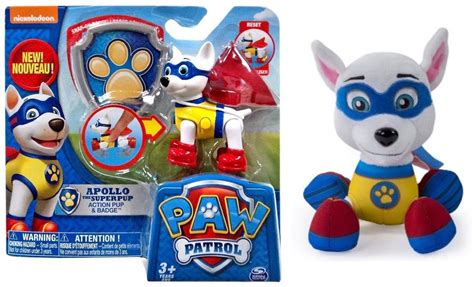 Paw Patrol Apollo Super Pup Bundle Action Pup With Badge And 6 Pup Pal