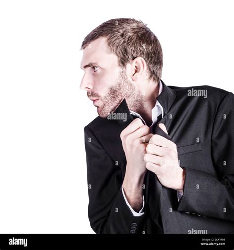 Unshaven Businessman Wearing Formal Suit In A Corporate Fashion Concept